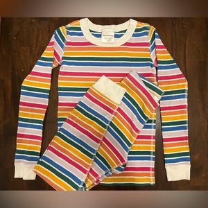 Hanna Andersson striped multicolor pajamas size 130/8